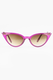 Where to buy cheap cat eye sunglasses: Rhinestone accent cat eye sunglasses
